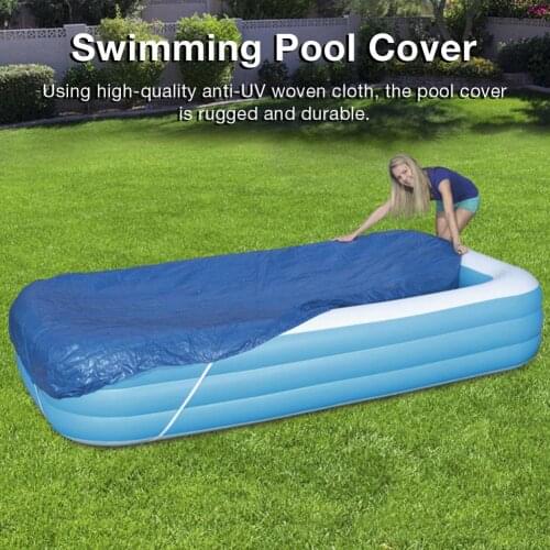 Inflatable Swimming Pool Cover Dustproof Rainproof Thickened Poncho Cover Protective Cloth For Inflatable Pool 262 * 175CM