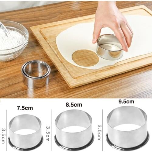 Stainless Steel Round Dumplings Molds Cutter Maker Wraper Dough Cutter Tools Round Cookie Pastry Wrapper Cutting Maker 20MAR12