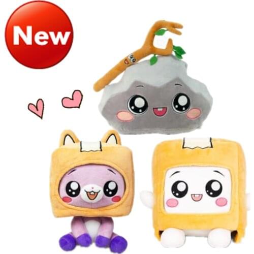 New 3pcs LankyBox Plush Toys Set Cartoon LankyBox Foxy Rocky Plush Doll Soft Stuffed Boxy And Foxy Plush Pillow Gifts For Kids