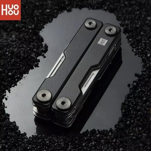 Stock HUOHOU MINI Multi-Function Knife Pocket Folding Knife Stainless Steel Aluminum Alloy Scissors Corrosion Resistance Knife