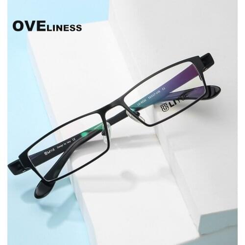 Fashion mens eyeglasses frames Glasses Frame for men Optical Myopia Prescription eye glasses Male Metal full Spectacles eyewear