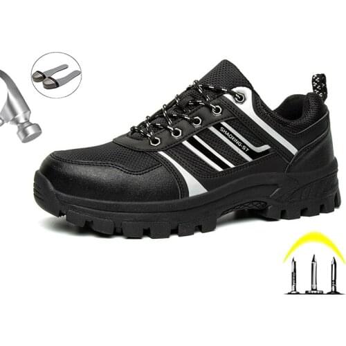 Air Mesh Steel Toe Work Shoes Men Women Shoes Indestructible Safety Shoes Anti Piercing Work Safety Boots Men Large Size 39-46