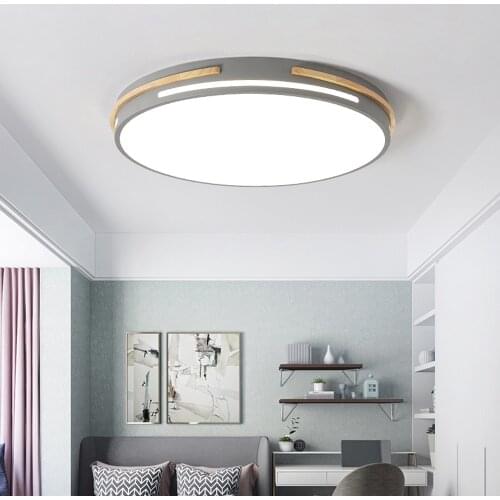 Modern Led Round Ceiling Light Nordic Dimmable Lamp Green Grey White Lighting with Remote for Bedroom Living Room Home Loft