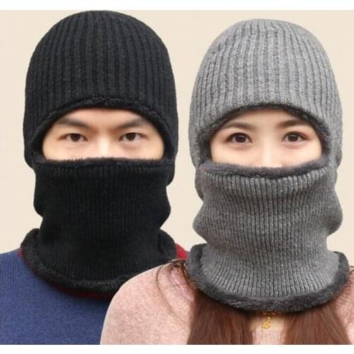 Optional Warm Beanies Hats Female and Male Casual Adult Cap Multi-purpose Women and Men Winter Skullies Solid Colors Hat