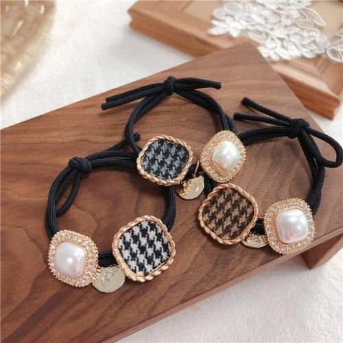 Women Lady Fashion Elastic Hair Ring Luxury Crystal Hair Rubber bands Rope Headbands Ties Hair Accessories for Women & Girls