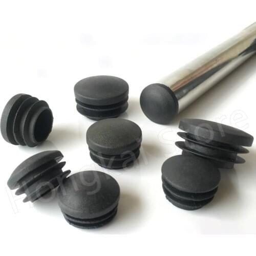 1-100pcs Curved Round Pipe Plug 16 19 25 28 32 35mm Cushion Chair Stool Plug Rubber Stopper Tube Cover