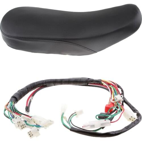 50cc 70cc 90cc 110cc ATV Electric Engine Start Wiring Loom Harness + Seat