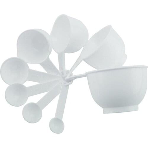 8pcs Plastic Measuring Cup Milk Powder Spoons Teaspoon Coffee Sugar Scoop Set Cake Baking Flour Kitchen Baking Tools