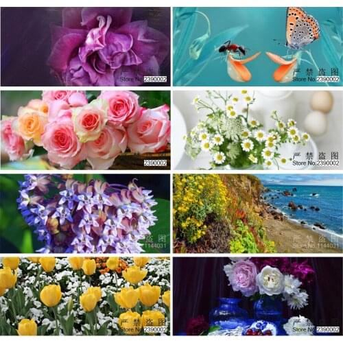 Diamond Embroidery Mosaic Flower 5D Cross Stitch Posters Full Diamond Sets Decorative Diy Diamond Painting Tulips And Roses