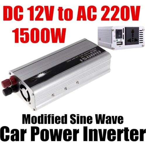 DC 12V to AC 220V 1500W modified sine wave car power converter car power inverter free shipping