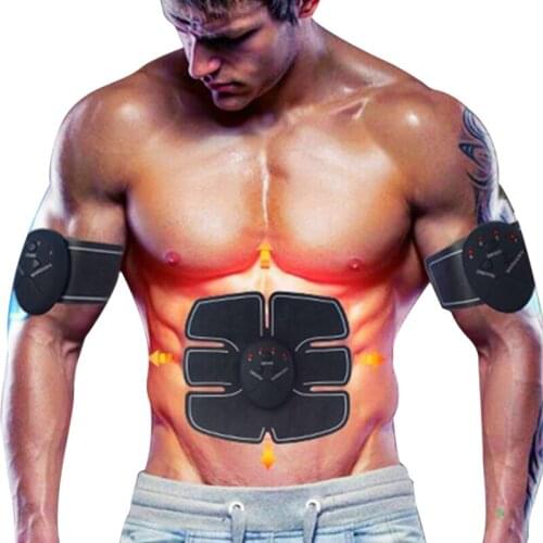 Unisex EMS Wireless Muscle Stimulator Trainer Smart Fitness Abdominal Trainning Electric Weight Loss Stickers Body Slimming Belt
