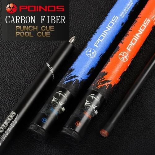 POINOS Pool Cue Punch Cue 13mm Tip Black Maple Carbon Energy Shaft Bullet Joint PU Wrap 147cm BillIard Cue Break Cue Stick Kit