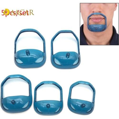 Goatee Shaping Template Beard Shaving Face Care Modeling Tool Gift for Husband Beard Styling Tools 5 Pcs/set for Men Fashion