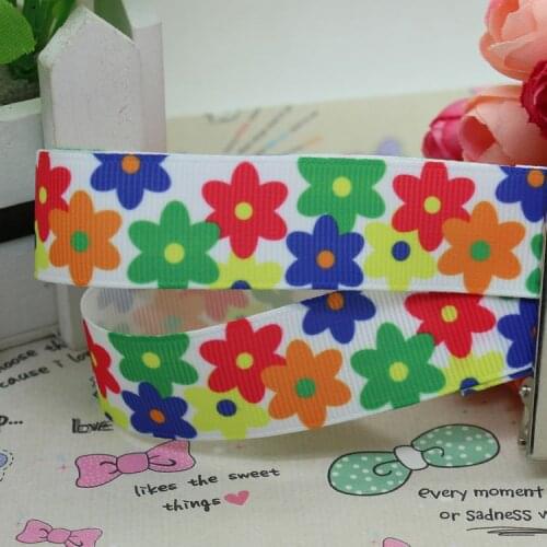DHK 7/8'' 5yards printed grosgrain ribbon hair bow diy party decoration OEM Wholesale 22mm E779
