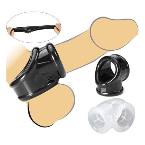 Elastic Scrotum Bondage Ring Penis Erection Ring Testis Cock Ball Stretcher Delayed Ejaculation Male Masturbation Sex Products