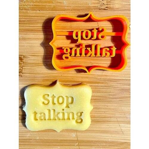 Cookie Molds With I Hope You Choke/Stop Talking Cookie Molds DIY Baking Biscuit For Birthdays Holidays Parties Baking Tools Hot
