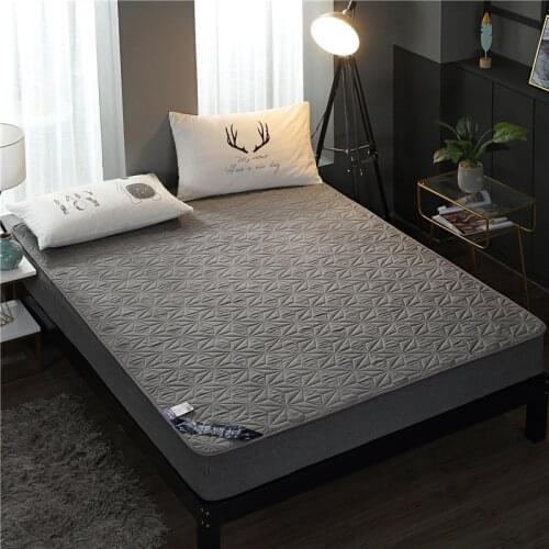 Smooth Waterproof Mattress Protector Cover For Bed Solid White Wetting Breathable Hypoallergenic Protection Pad Cover Anti-mite