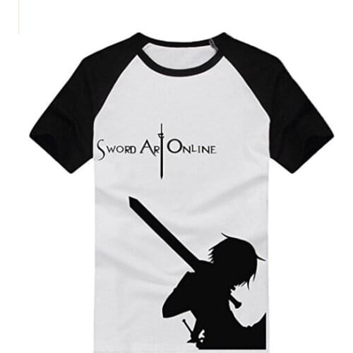 Japanese Anime Sword Art Online T-shirt Casual Cotton O-neck Kirito T Shirt Summer Short Sleeve Tee Shirt