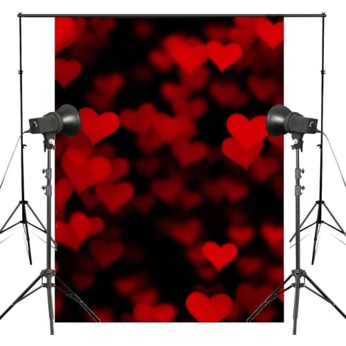 Red Heart-shaped Pattern Photography Backdrops Holiday Background Studio Props Wall Photography Background 150x220cm