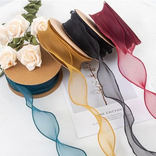 Organza Ribbon Shimmer Sheer Organza Packing Ribbon for Gift Wrapping Bouquet Wrapping TS2 DIY Apparel Sewing Fabric