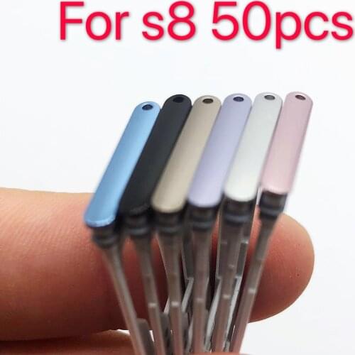 GZM-parts 50pcs/lot Single/ Dual Sim Card Holder Slot Tray For Samsung Galaxy S8 G950 And S8 Plus G955 Sim Card Tray