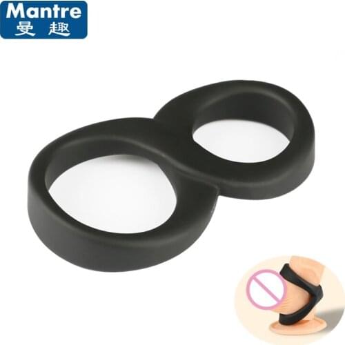 Mantre Cockring 8 Shaped Waterproof Penis Rings Male Delayed Ejaculation Scrotum Stretcher Extender Enlarger Sex Toys