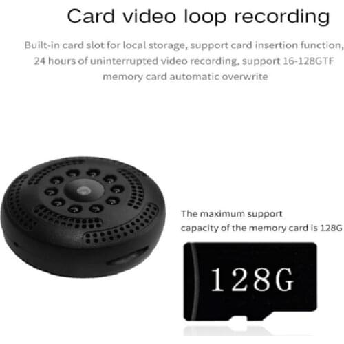 Mini Wireless Full HD 1080P Camera WIFI IP 360-degree Rotating Plug-in Memory Card Motion Detection Smart Home Security Camera