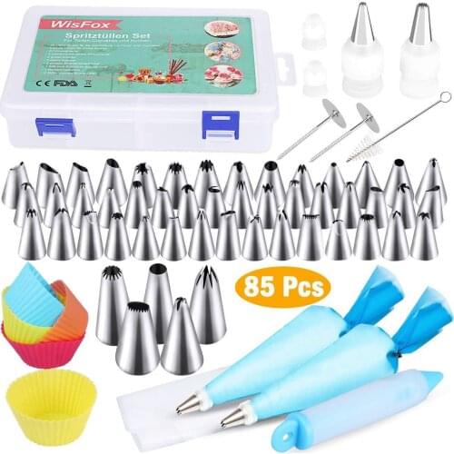 85-piece Cake Decorating Mouth Set, Baking Tools, Decorating Bag, Cream Decorating Device Kit