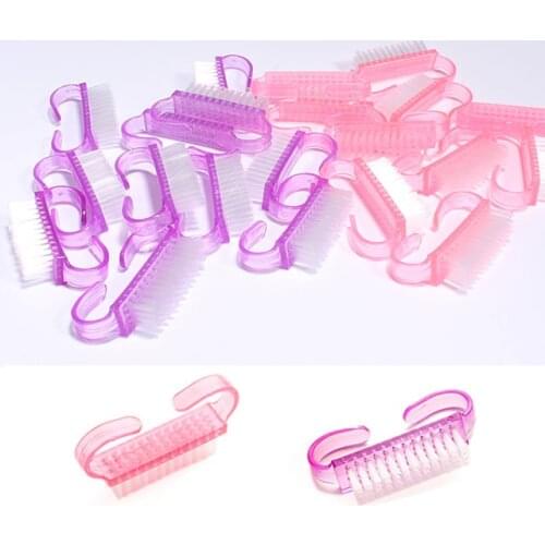 50Pcs/lot Plastic Handle Nail Brush Set Nail Dust Cleaning Clean Brush Powder Soft Remover Acrylic Gel Makeup Manicure Brush