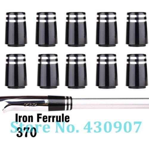 10/20/50/100pcs Tip .370 Custom Black Plastic with Two Silver Trim Ring Golf Ferrules For Taper Tip Iron Wedge