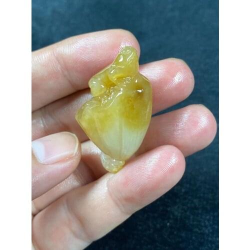 Natural hetian jade A HandCarved jade lotus frog jadeite jade pendant jade necklace jewelry necklaces woman men jewelry