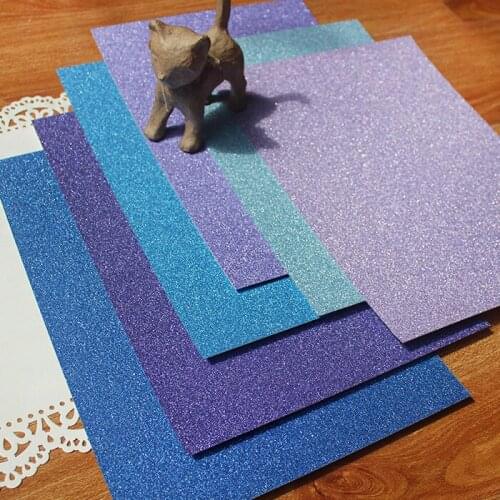 2019 New 30Sheets/Pack A4 Glitter Sequins Card Paper Handmade Holographic Metallic Scrapbook Paper Decoration