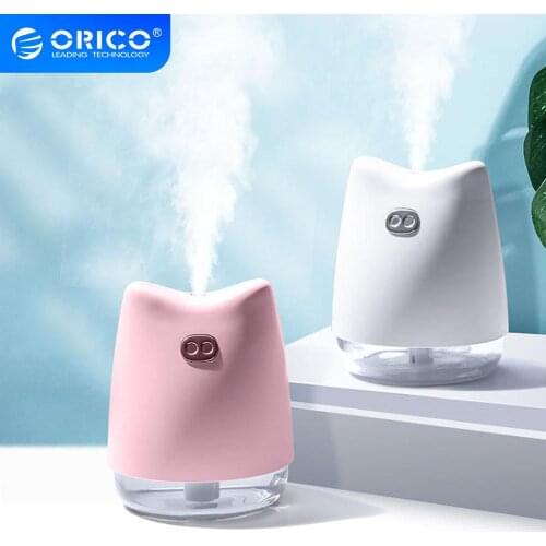 ORICO 270ML USB Ultrasonic Air Humidifier Cute Aroma Essential Oil Diffuser Cool Mist Maker for Home Office with LED Night Lamp