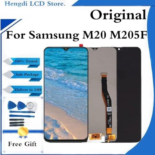 Original LCD For Samsung Galaxy M20 2019 SM-M205 M205F LCD Display Touch Screen Digitizer Assembly Replacement For Samsung M20