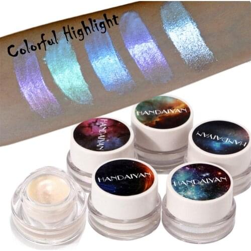 HANDAIYAN Glitter Eyeshadow Palette Holographic Shade Eye Lip Face Makeup Shimmer Highlighter Cream Nude Eye Shadow #258787
