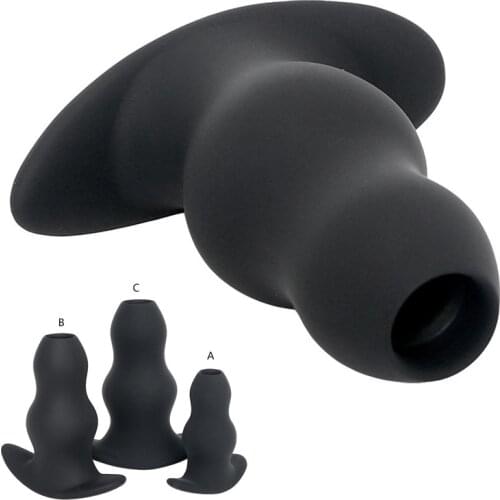 Hollow Anal Plug Butt Plug Butt Expander Anal Dilator Sex Toys for Woman Men Enema Soft Speculum Prostata Massager Masturbators