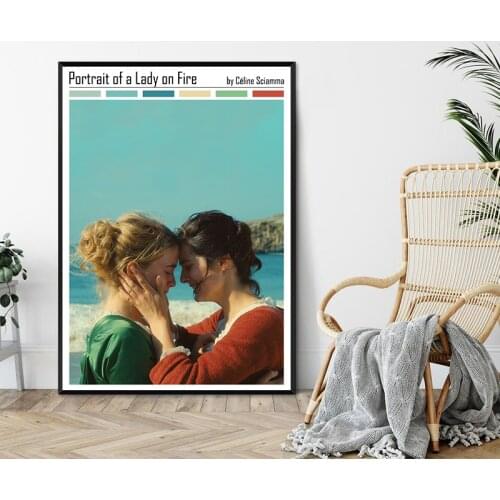 Portrait of a Lady on Fire Céline Sciamma Clssic Movie Poster Lady Lesbian Art Prints Girls Room Wall Art Decor Canvas Painting