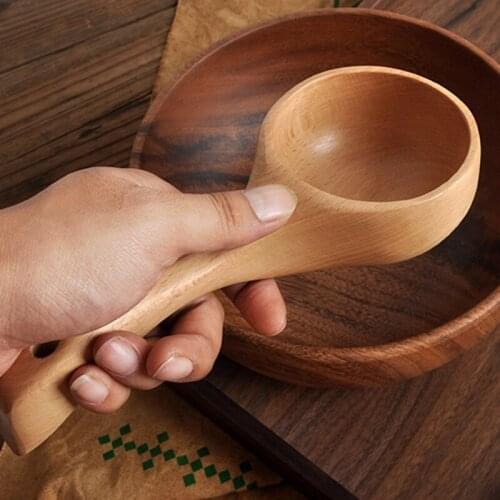 Creative Home Black Walnut Beech Wood Manual Spoon Measuring Spoon Coffee Powder Measuring Spoon