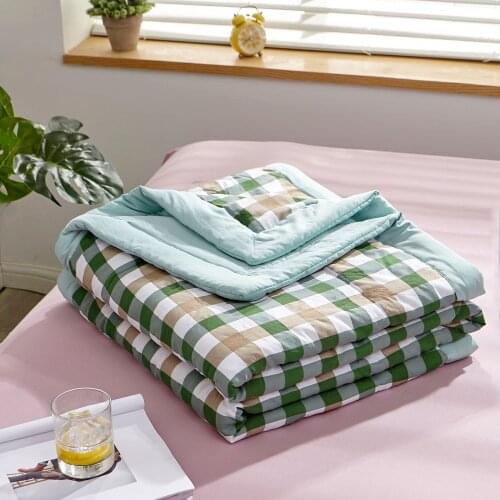 Super Soft Washed Cotton Summer Thin Cool Quilt Air Condition Coverlet Sofa Bed Travel Airplane Throw Quilts Bedspread Bedding