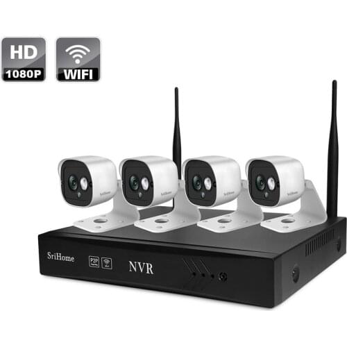 Sricam Waterproof Wifi IP Camera 4-8 Channel NVR Wireless Kit 2.0MP Network Video Recorder Security Video Surveillance System