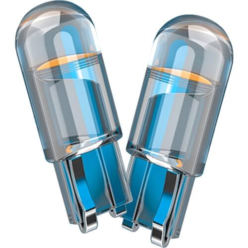 2X W5W 194 T10 Car Glass Housing Cob Car Led Bulb White Green Blue 12V Wedge License Plate Lamp Dome Light White Diedo Lighting