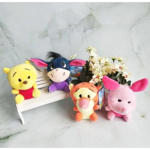 2020 Disney Plush Animal Plush Mickey Mouse Minnie Winnie Keychain Pig Pooh Doll Lilo and Piglet Birthday Gift Boy Girl Toy