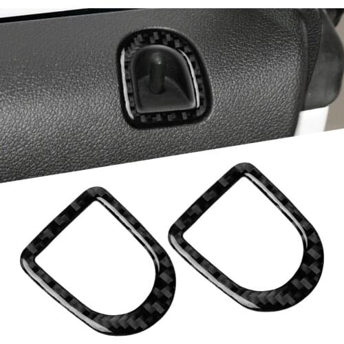 2x Interior Door Lock Pins Frame Cover Trim For Ford Mustang 2009 2010 2011 2012 2013 Carbon ABS Car Styling Sticker Accessories