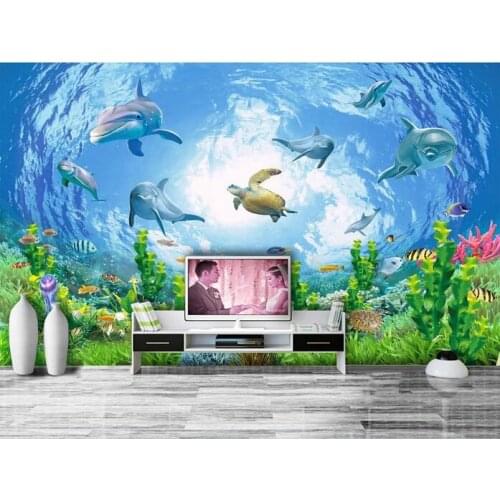 3d wallpaper custom mural non-woven 3d room wallpaper Dream fish underwater world TV setting wall photo wallpaper for walls 3 d