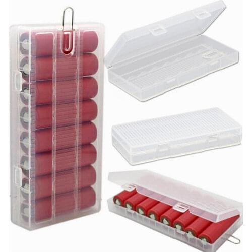 KEITHNICO 5Pcs 8X18650 Battery Storage Case Holder 18650 Battery Storage Box with Hook Holder