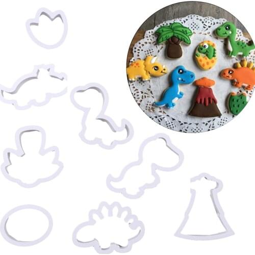 8 Sets Of Cartoon Animal Shaped Mold Relief Fondant Cake Tools DIY Chocolate Candy Clay Jelly Moulds Kitchen Baking Tool