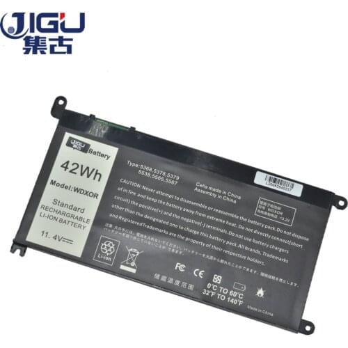 JIGU Laptop Battery 11.4V WDX0R CYMGM FC92N YRDD6 For DELL For Inspiron 3189 5368 5378 For Vostro 5468 5481 For Latitude 3190