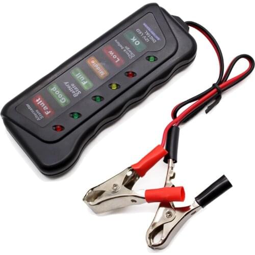 Arcade Original 12V Car Digital Battery Checker Tester Alternator 6 LED Lights Display for Cars Vehicle Motorcycle Batteries