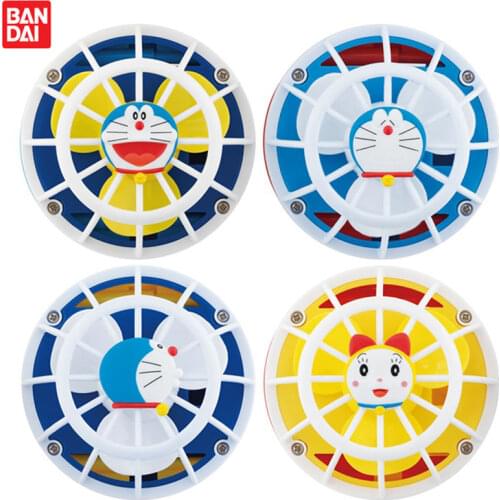 Bandai Genuine Gashapon Doraemon Mini Electric Fan Dorami Cute Anime Action Figures Collectible Model Gacha Toys Gifts for Kids
