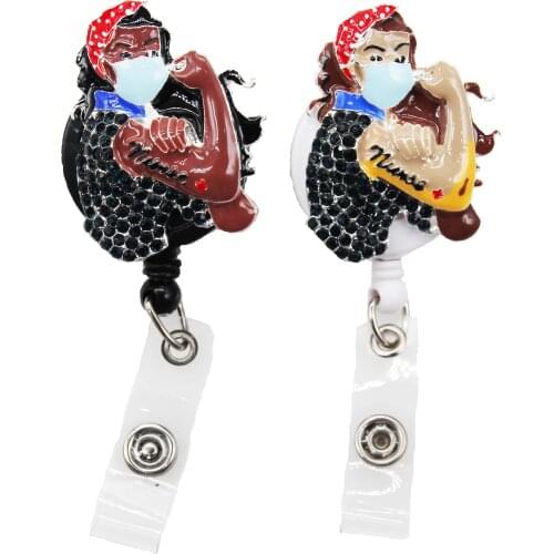 Free Shipping Nurse Retractable Badge Reel With Alligator Clip